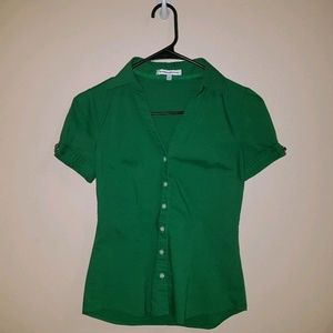 ◇ Express Design Studio Green Blouse Button Up